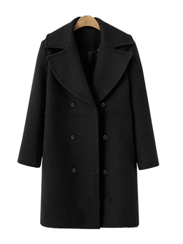 Double Breasted Maxi Woolen Coat