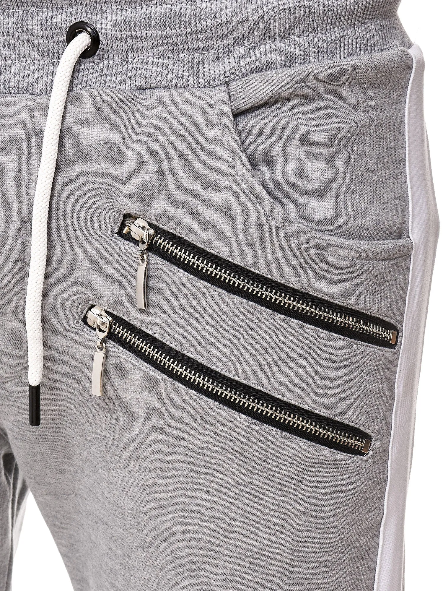 Dozip Stripe Sweatpants Joggers - Gray X7B