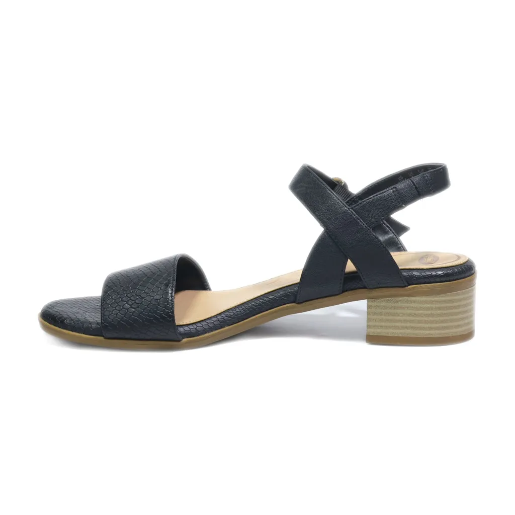 Dr. Scholl'S Flat Sandals Leather Black Colour For Women