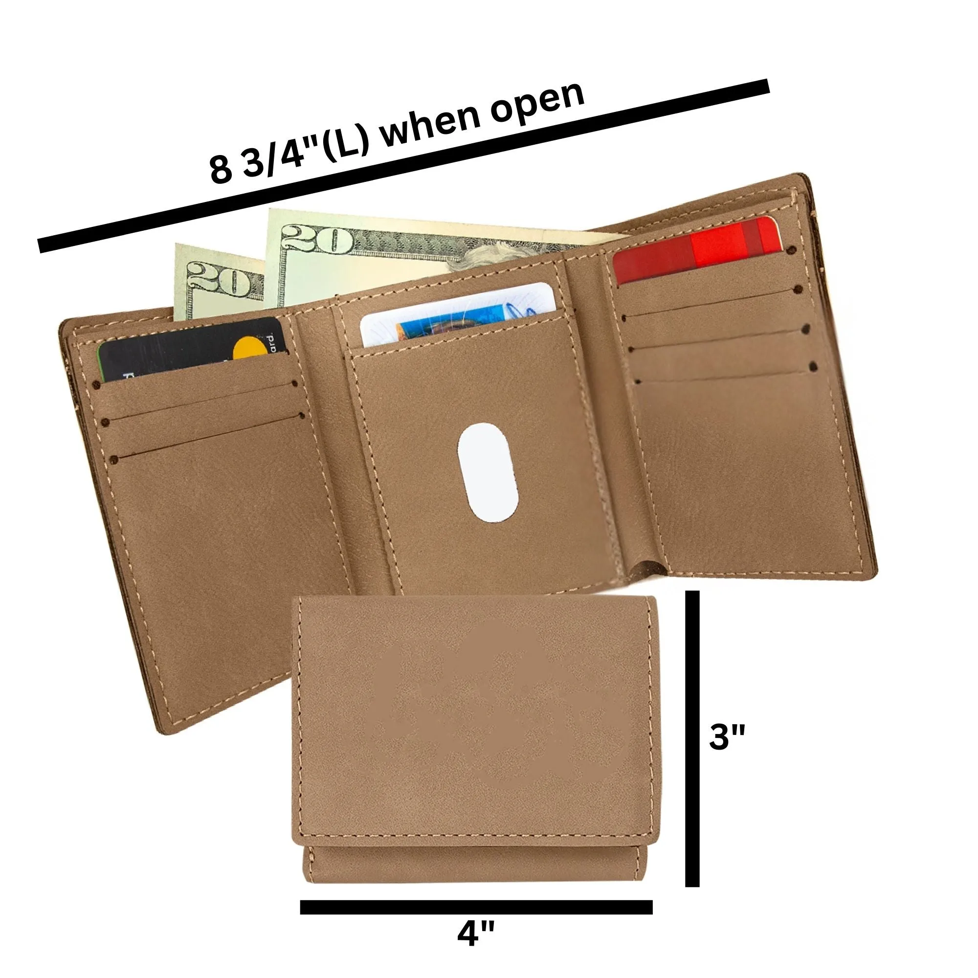 Dragon Emblem Trifold Wallet