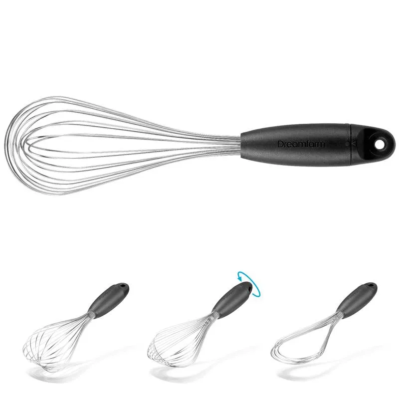 Dreamfarm Black Polypropylene/Stainless Steel Flisk Whisk