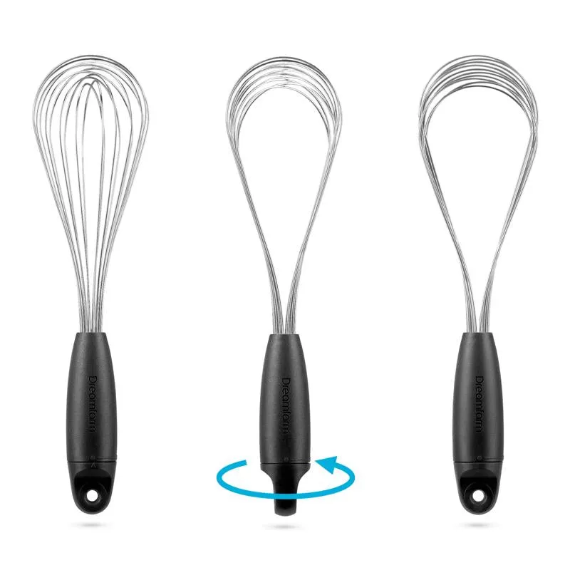 Dreamfarm Black Polypropylene/Stainless Steel Flisk Whisk