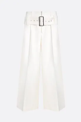 drill wide-leg pants