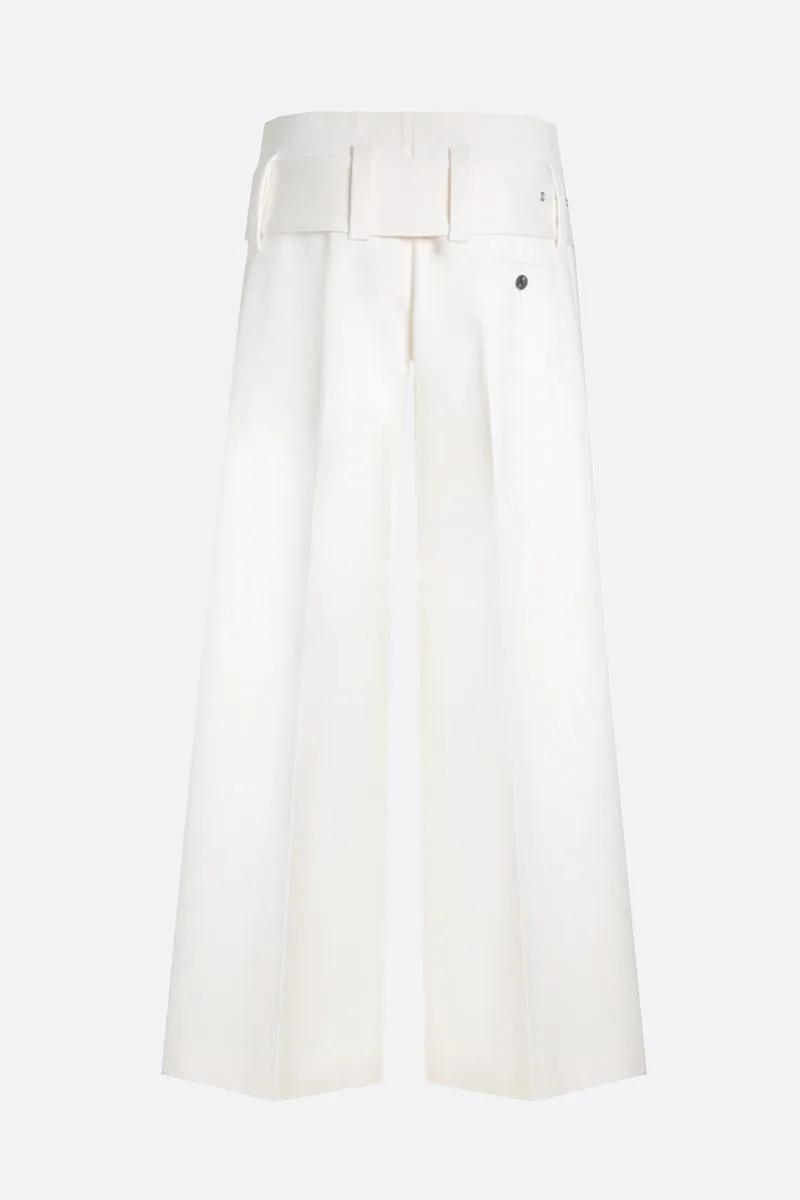 drill wide-leg pants