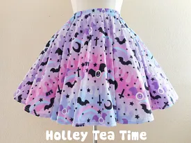 Dripping Sky skater skirt [made to order]