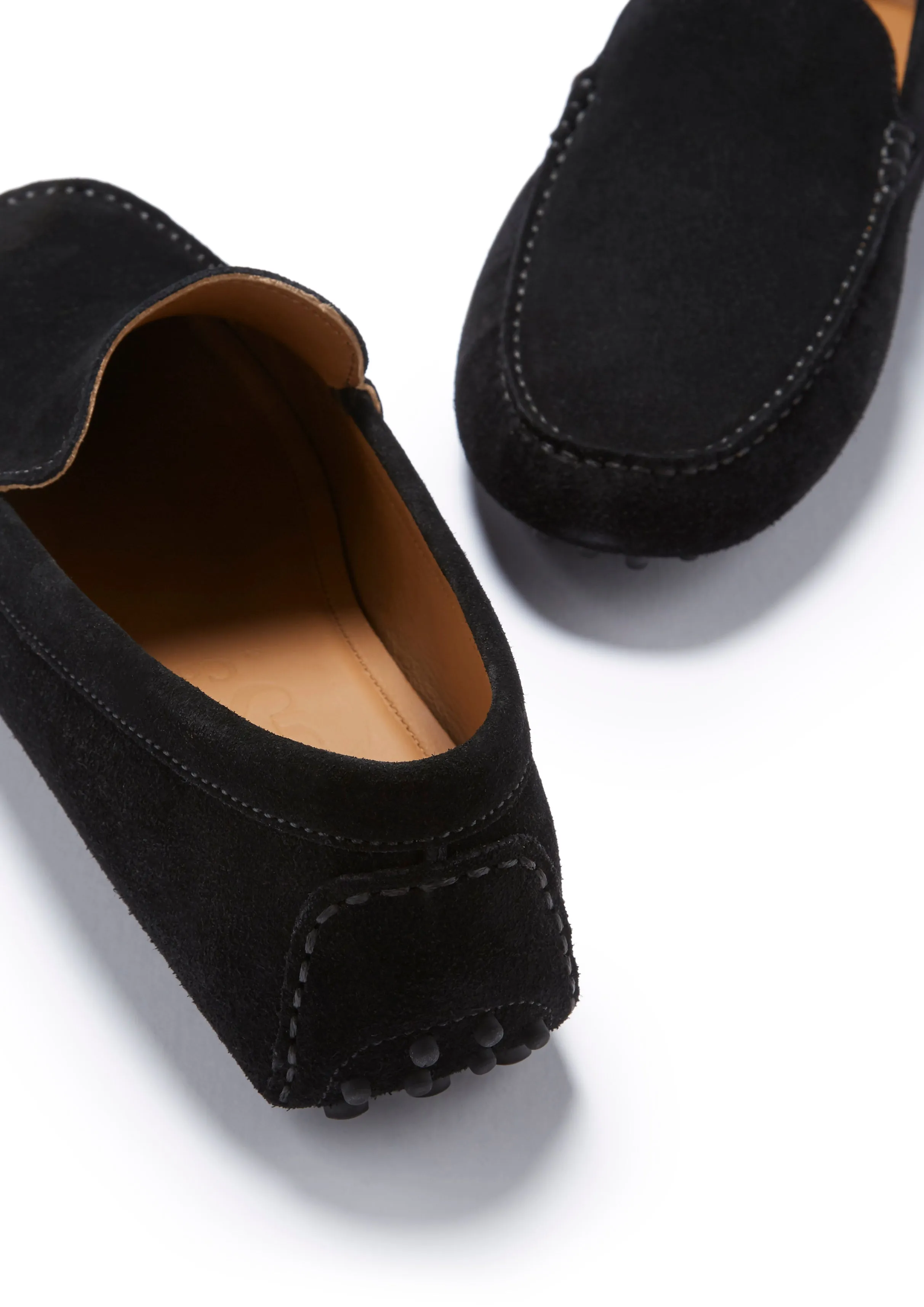 Driving Loafers, black suede