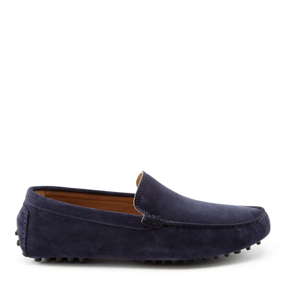 Driving Loafers, navy blue suede