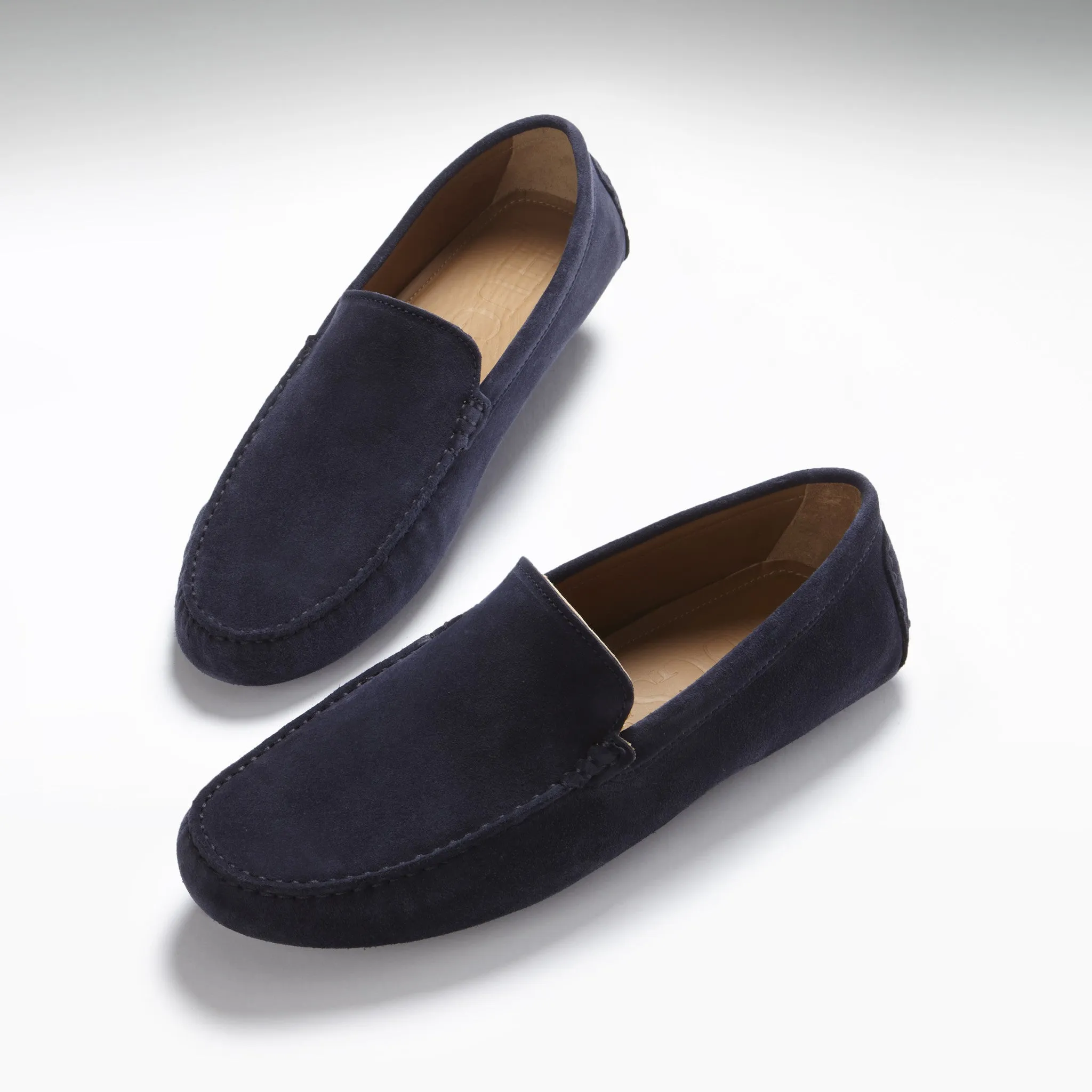 Driving Loafers, navy blue suede