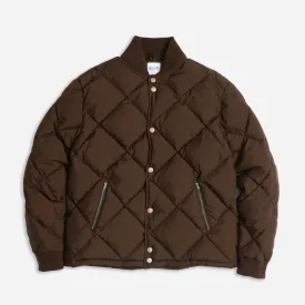 DUBBLE DOWN LIMITED EDITION DIAMOND QUILTED JACKET - CHOCOLATE