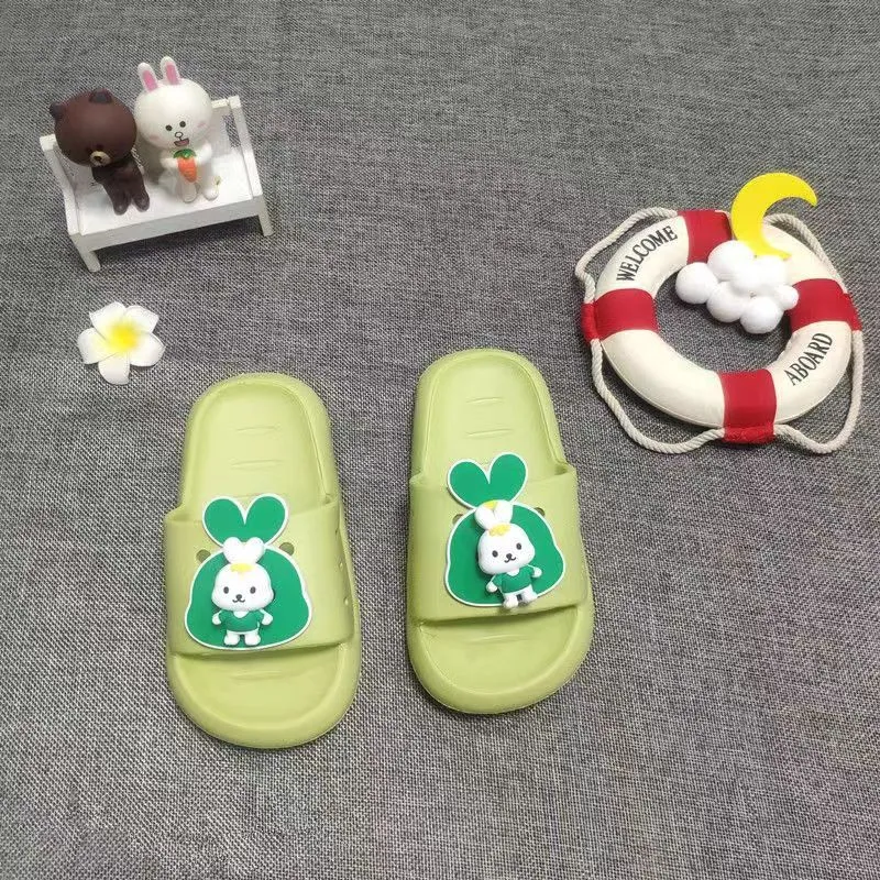 Dunnmall Summer Children's Slippers Cartoon Slippers Colorful Shit Feeling Indoor Slippers Non-Slip Waterproof Beach Slippers