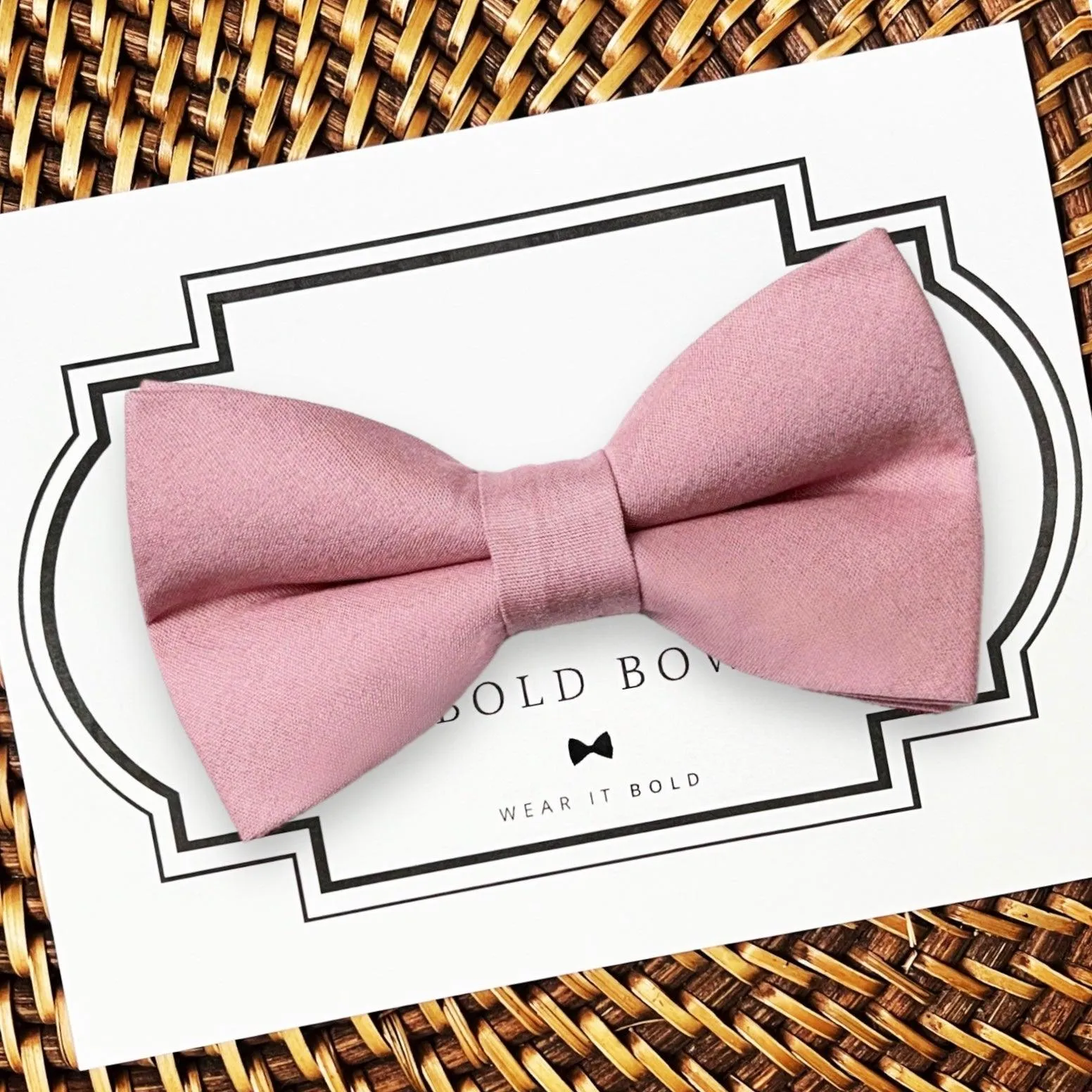 Dusty Rose Bow Tie for Dog and Cat Collar