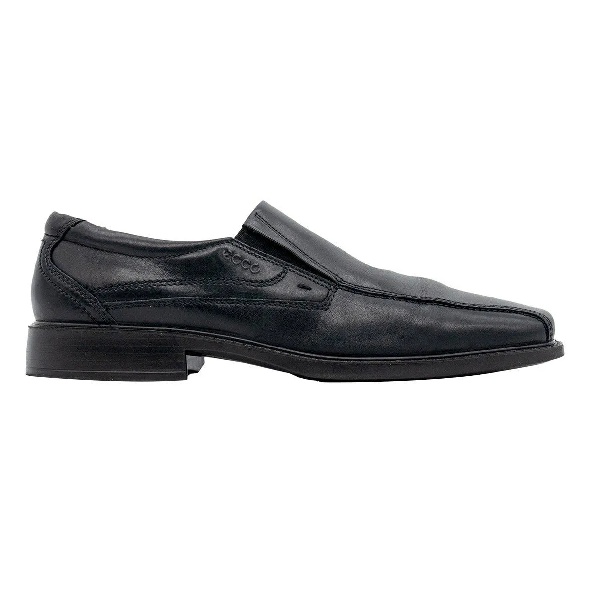 Ecco New Jersey Formal Slip Ons Leather Black Colour For Men