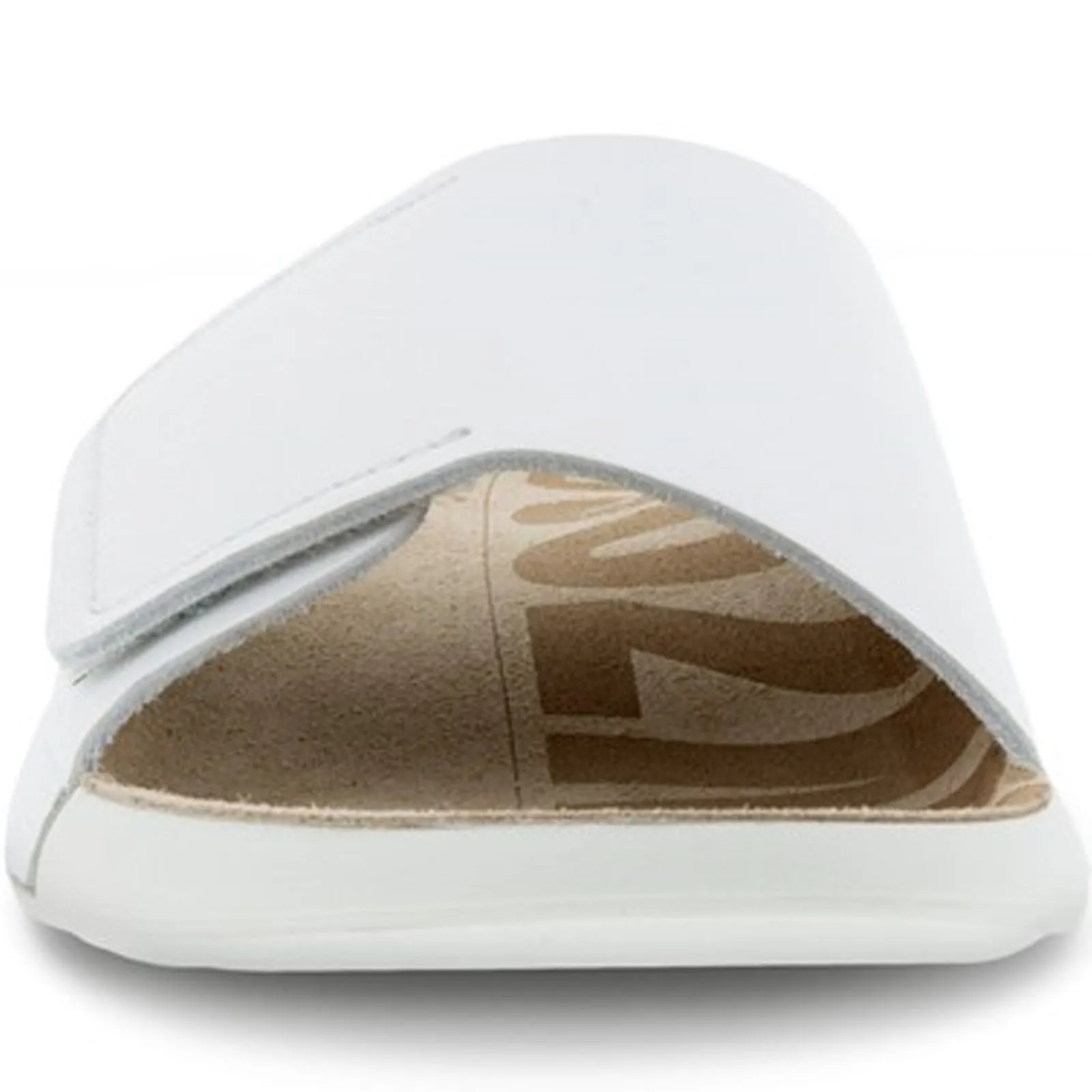 ECCO Womens Cozmo Leather Sliders - White