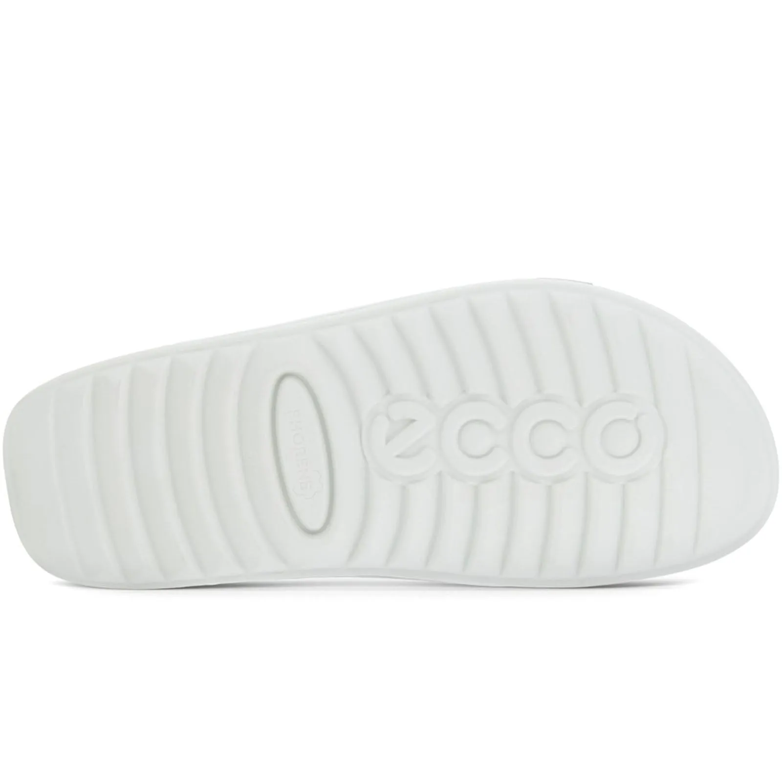 ECCO Womens Cozmo Leather Sliders - White