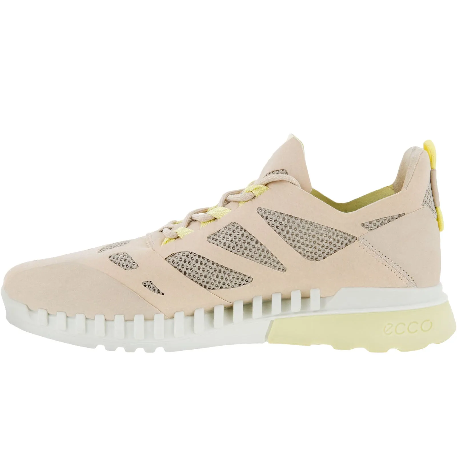 ECCO Womens ZipFlex Low Shock Thru Trainers - Limestone