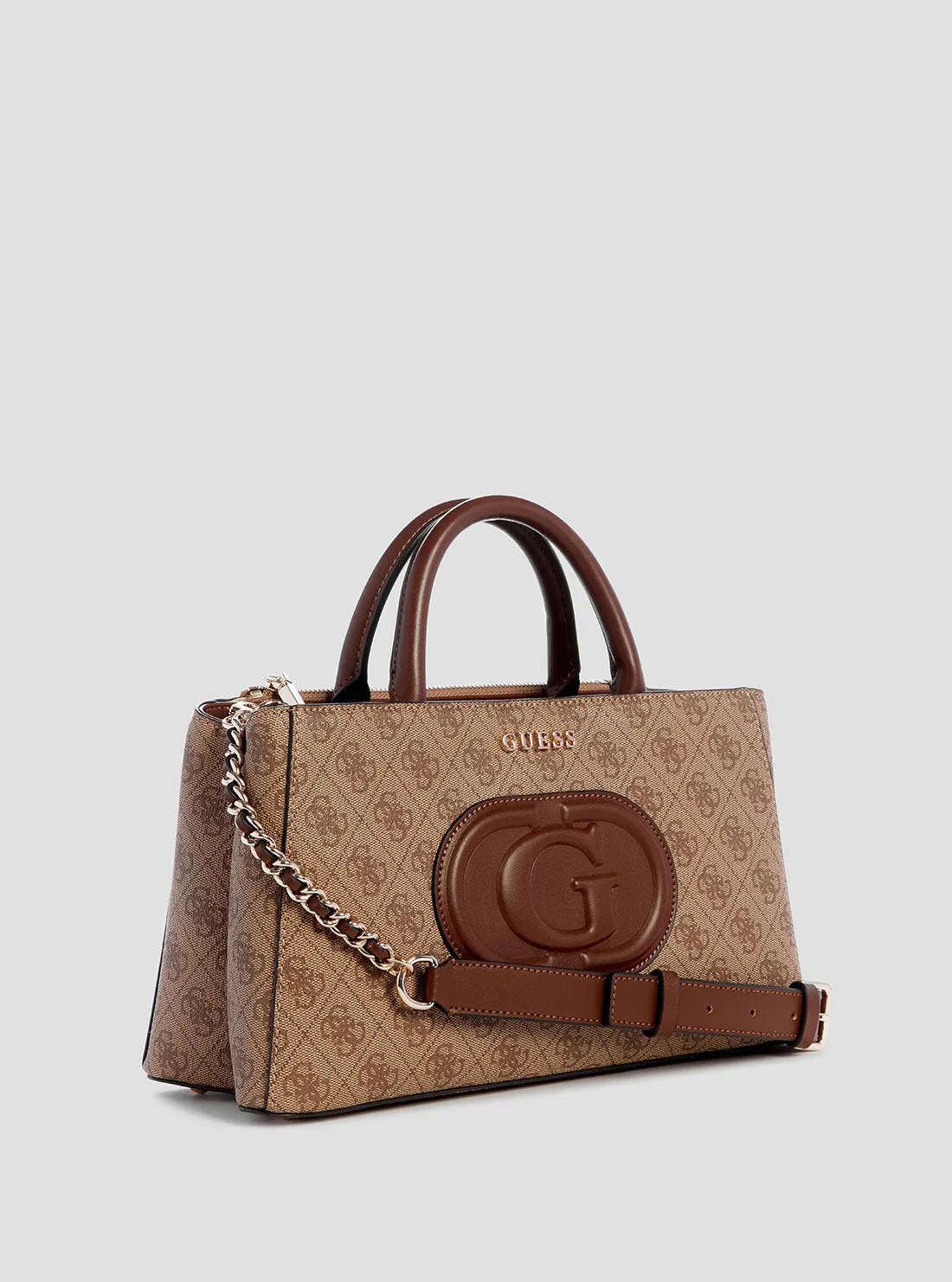 Eco Brown Logo Mietta Satchel Bag