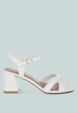 Edessa Square Toe Block Heel Sandals