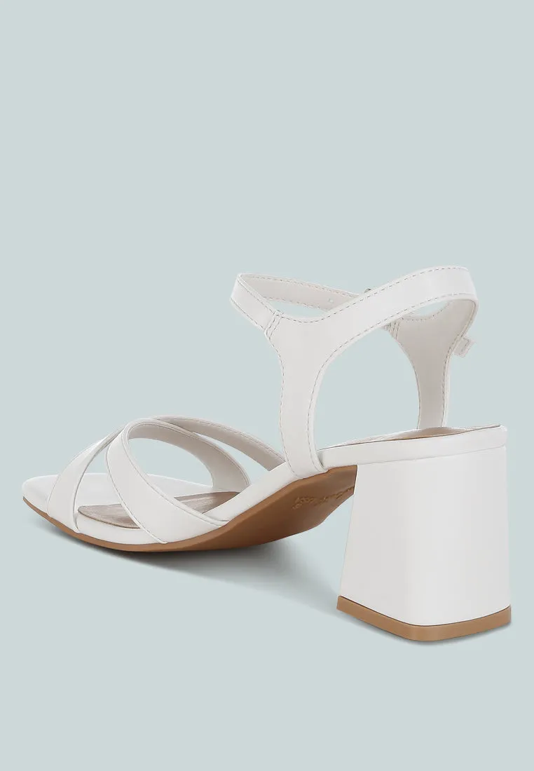 Edessa Square Toe Block Heel Sandals