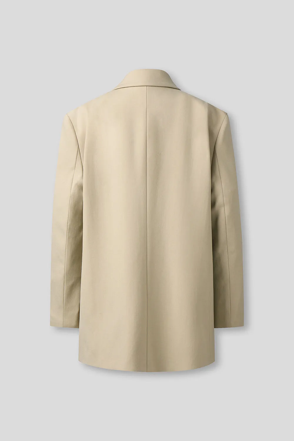 EDUARDO Double-Breasted Notched Lapel Oversized Wool Blend Women's Jacket.