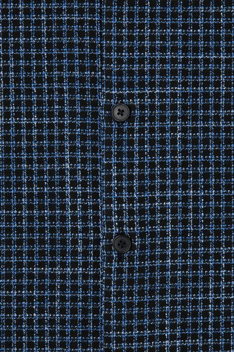 Edwin Saga Short Sleeve Shirt (Blue Dobby Check)