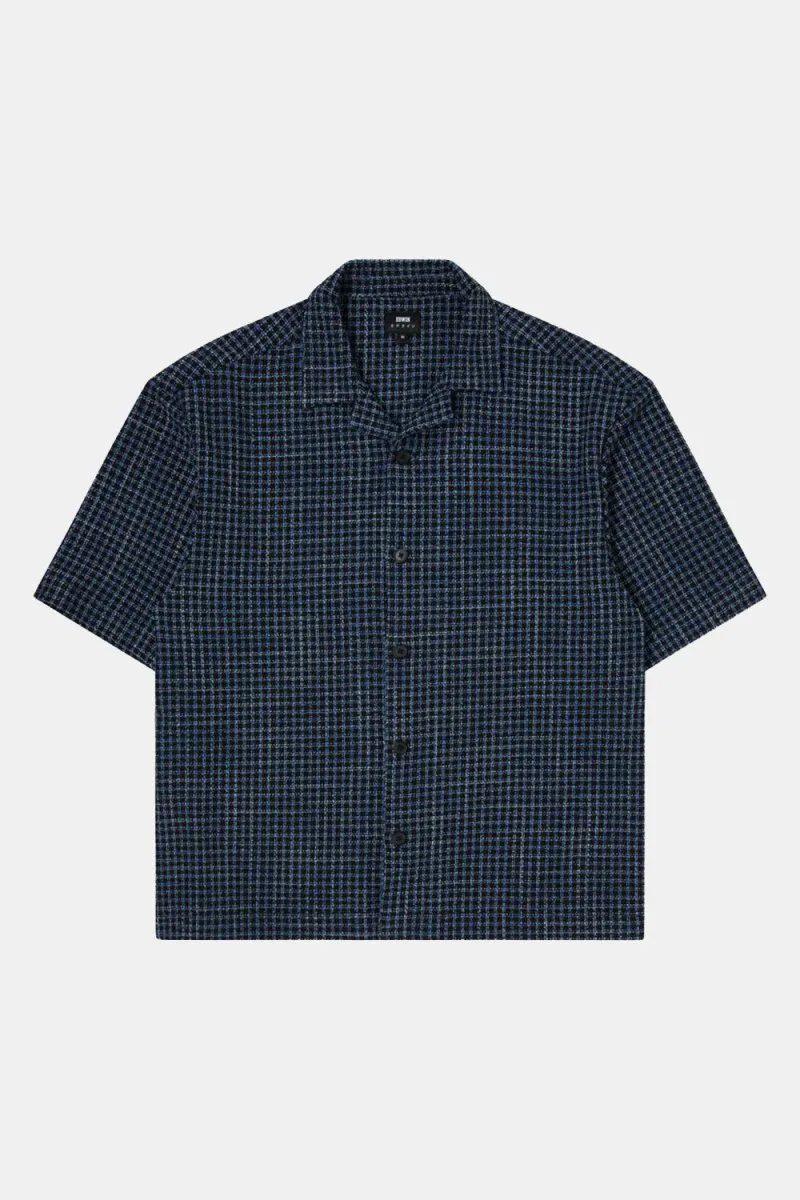 Edwin Saga Short Sleeve Shirt (Blue Dobby Check)