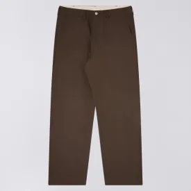 EDWIN - Wide Trousers - Compact Cotton Twill - Brown