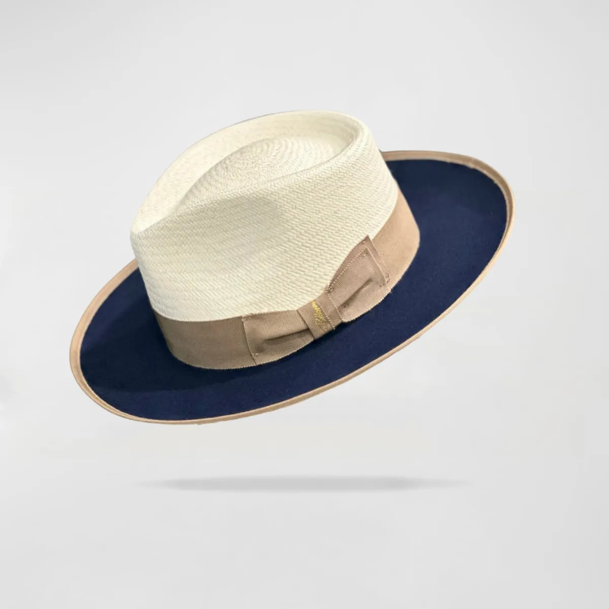 Effortless Class Two Stone Straw Felt Fedora Hat-Camel