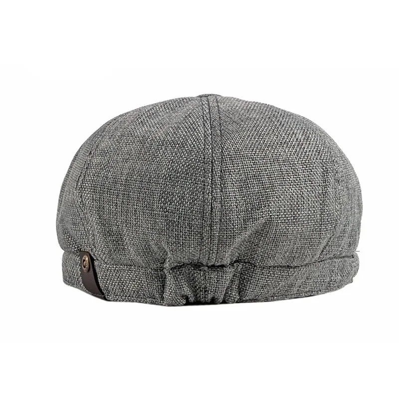 Eight Piece Solid Color Classic Newsboy Cap