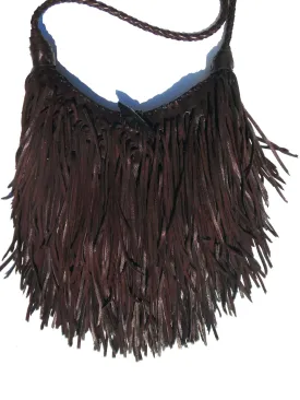 El Fleco Crossbody Fringe Bag Chocolate