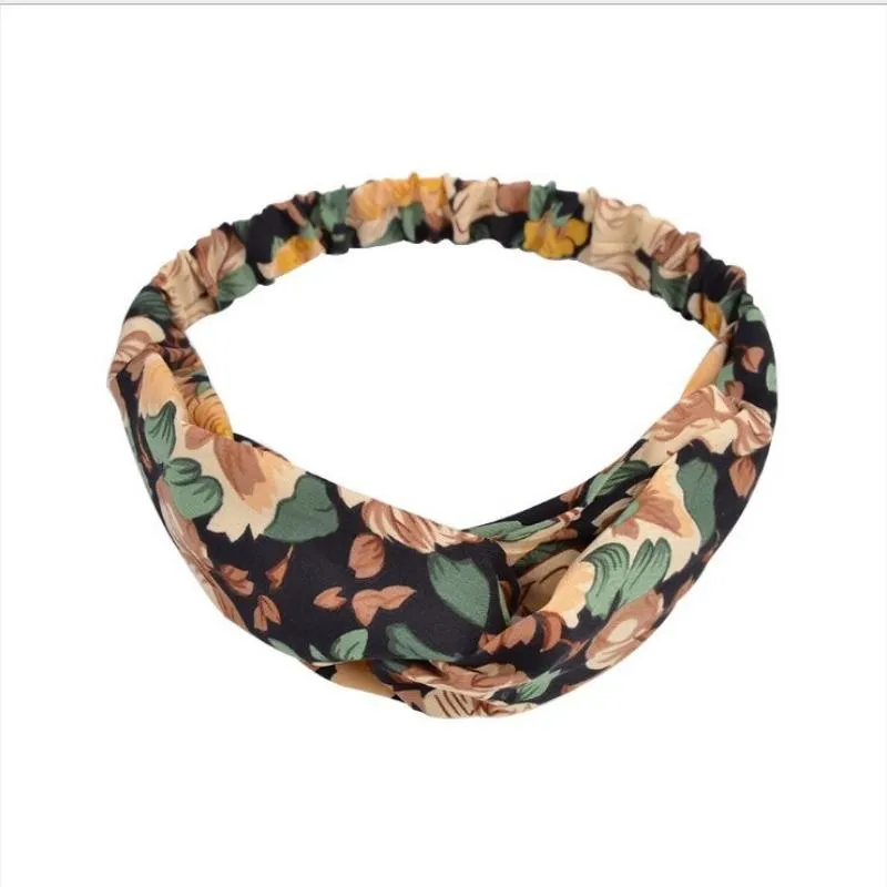 Elastic Floral Knotted Turban Headbands