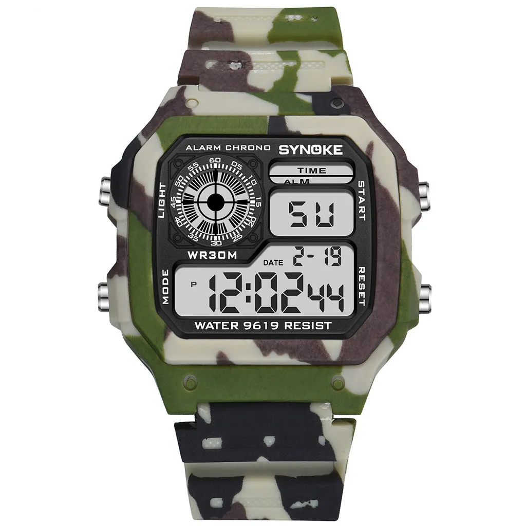 Electronic Watch Seven Colors Noctilucent Waterproof Sports Men