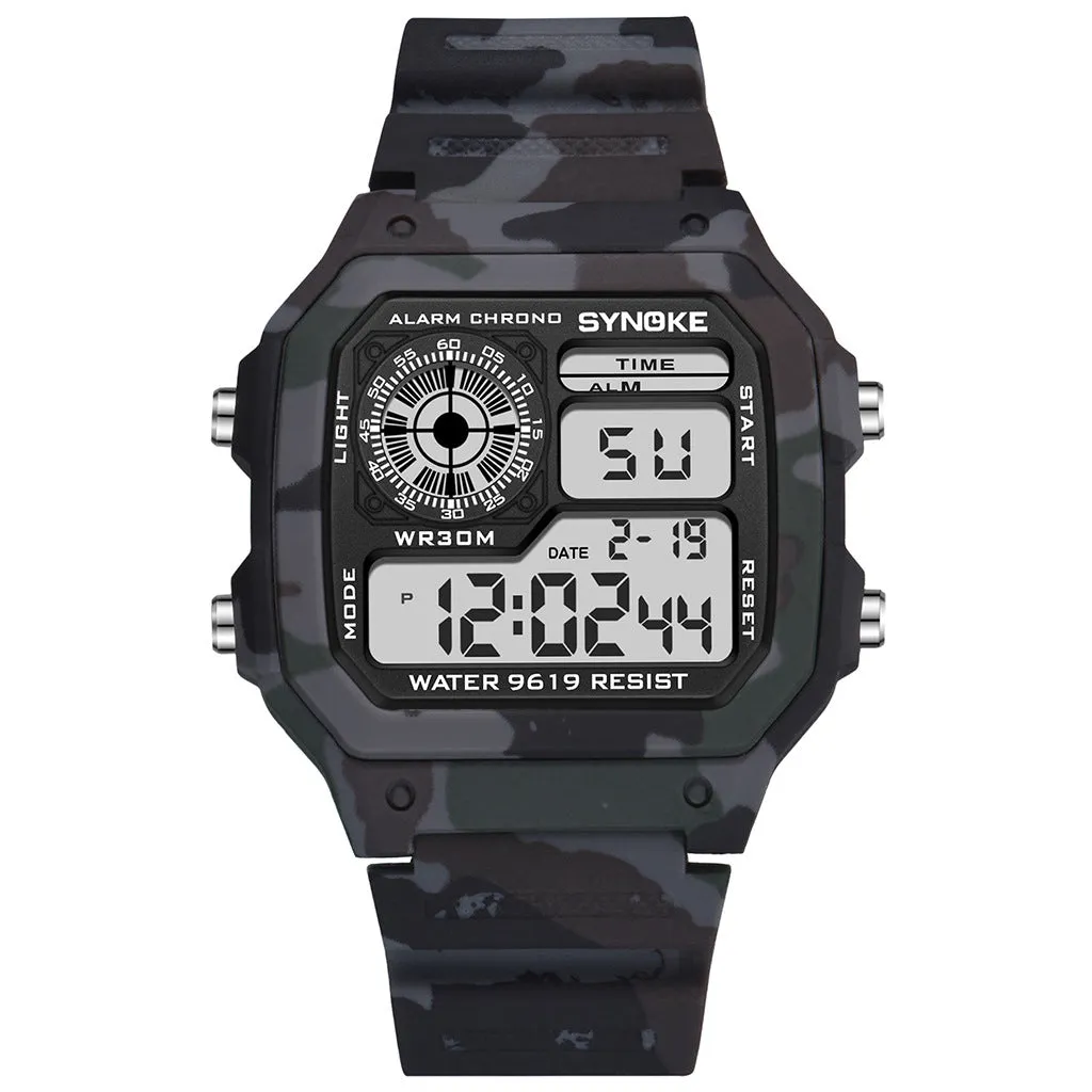 Electronic Watch Seven Colors Noctilucent Waterproof Sports Men