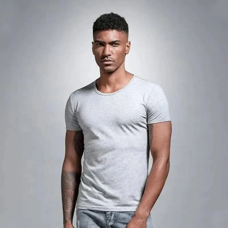 Elegant Slim Fit V-Neck T-Shirt for Men