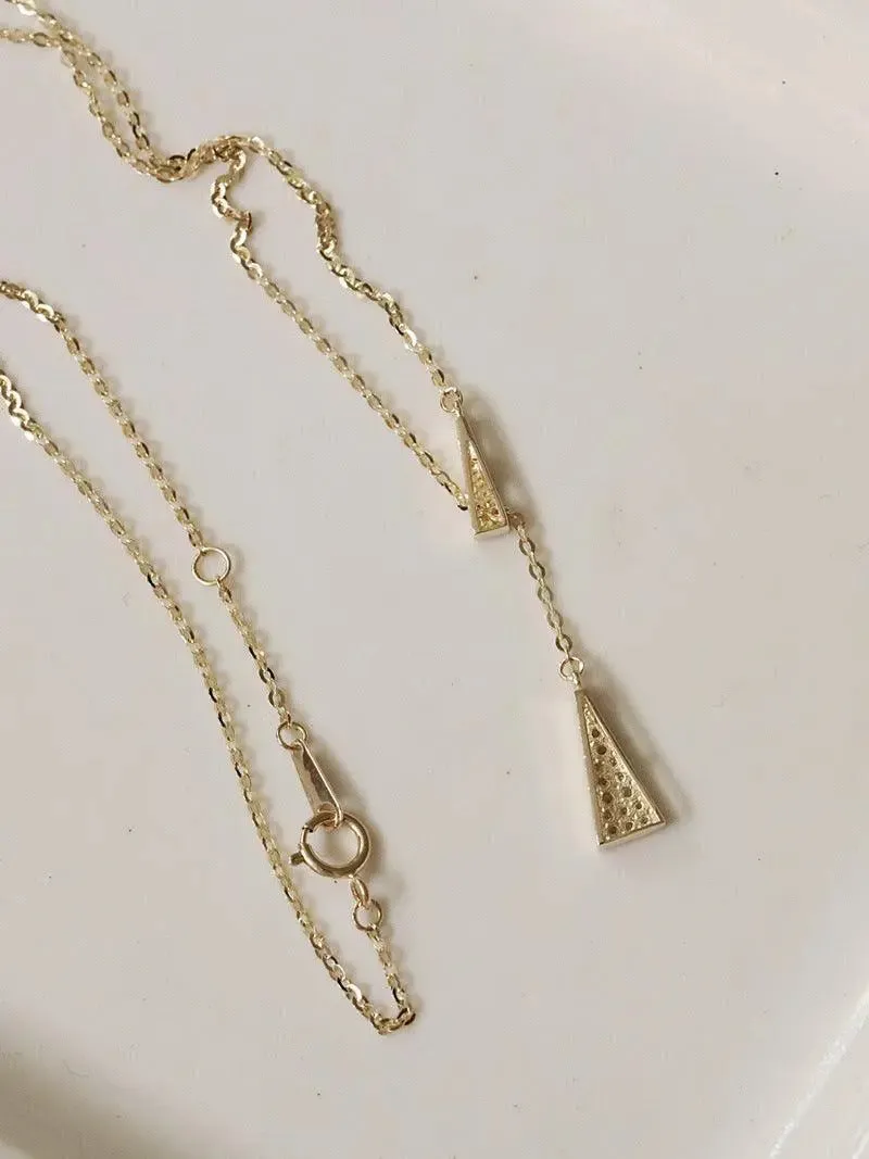 Elegant Triangle Pendant Necklace