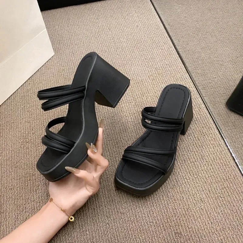 Elenora Square Heels Sandals