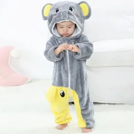 Elephant Style Furr Warm Grey Romper 11909