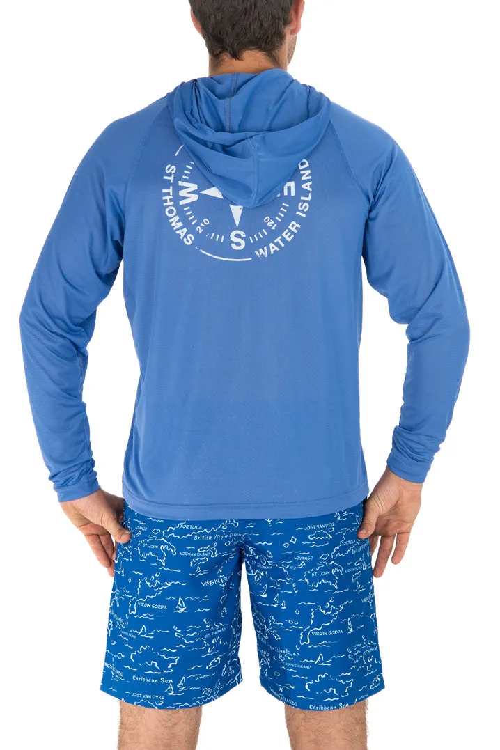 Eli Hoodie VI Compass UPF50 Top - Barbuda Blue