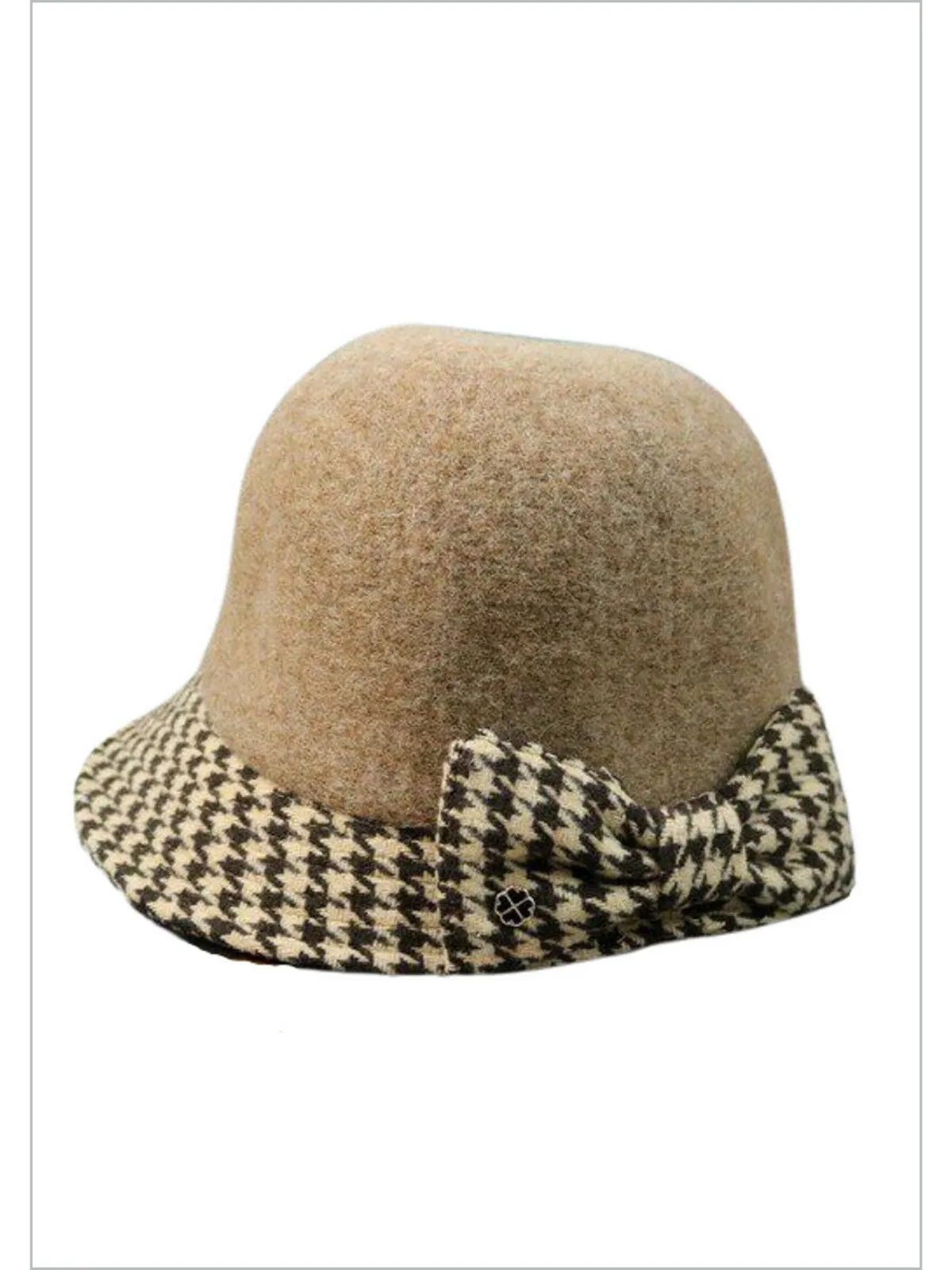 Elite Style Houndstooth Cloche Hat