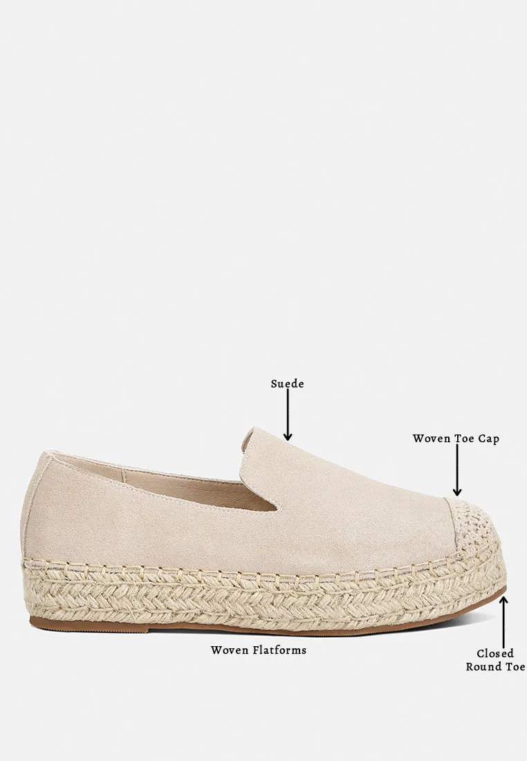 Ellerie Suede Flatform Heel Espadrilles