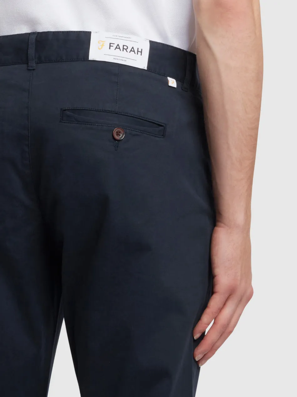 Elm Regular Slim Fit Chinos In True Navy