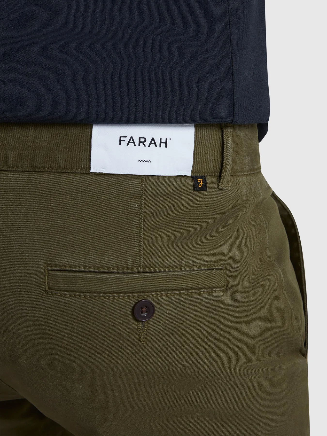 Elm Slim Fit Chinos In Olive Green