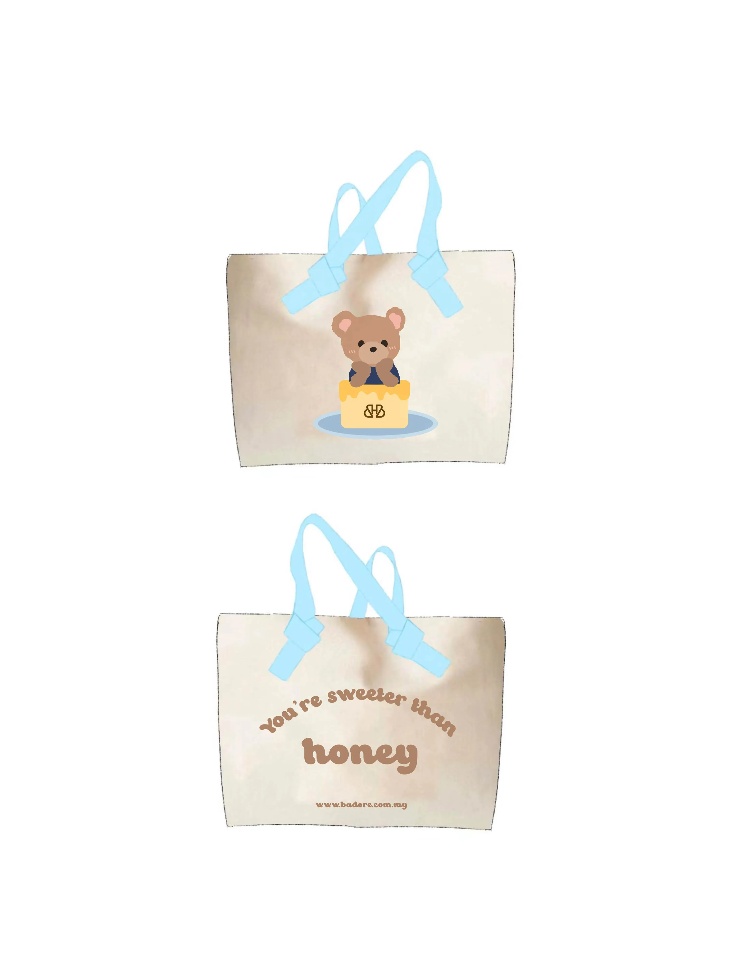 [EM] Toast Tote Bag Collection BLUE