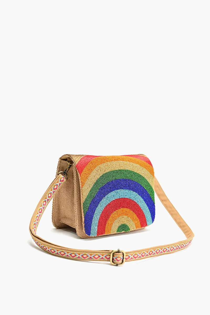 Embellished Messenger Crossbody-Rainbow