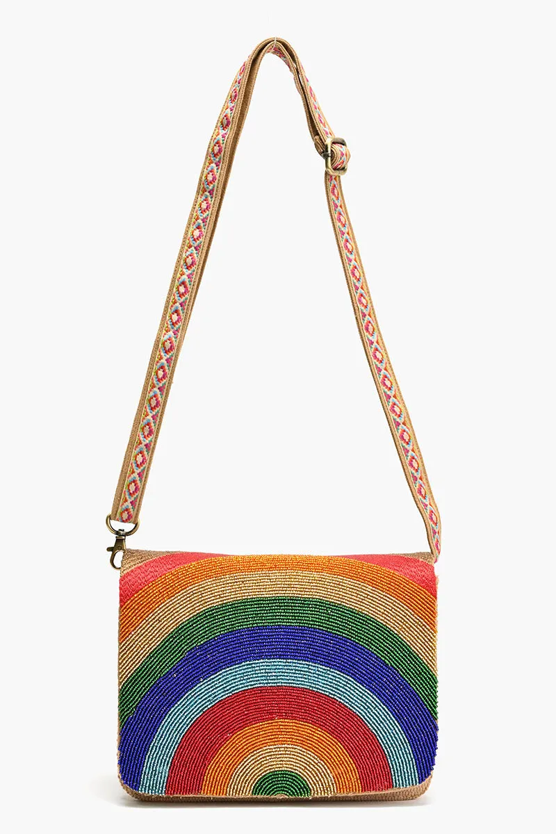 Embellished Messenger Crossbody-Rainbow