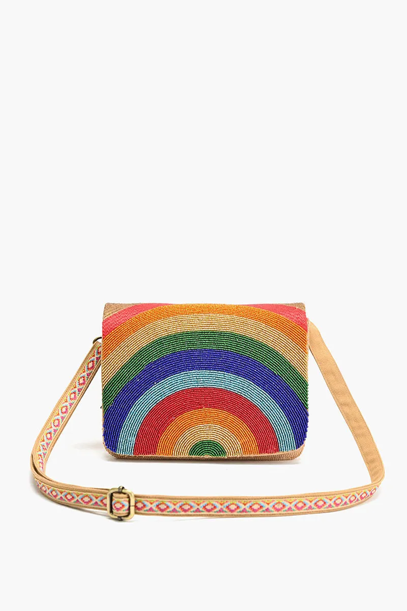 Embellished Messenger Crossbody-Rainbow