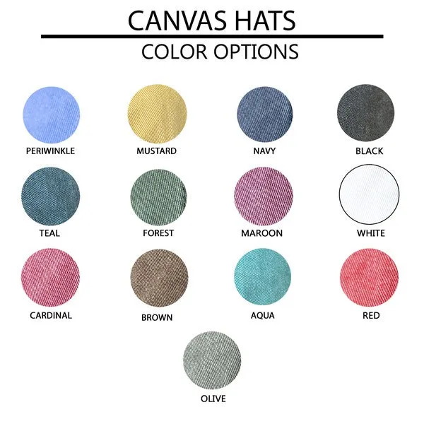 Embroidered Beach Please Colorful Canvas Hat