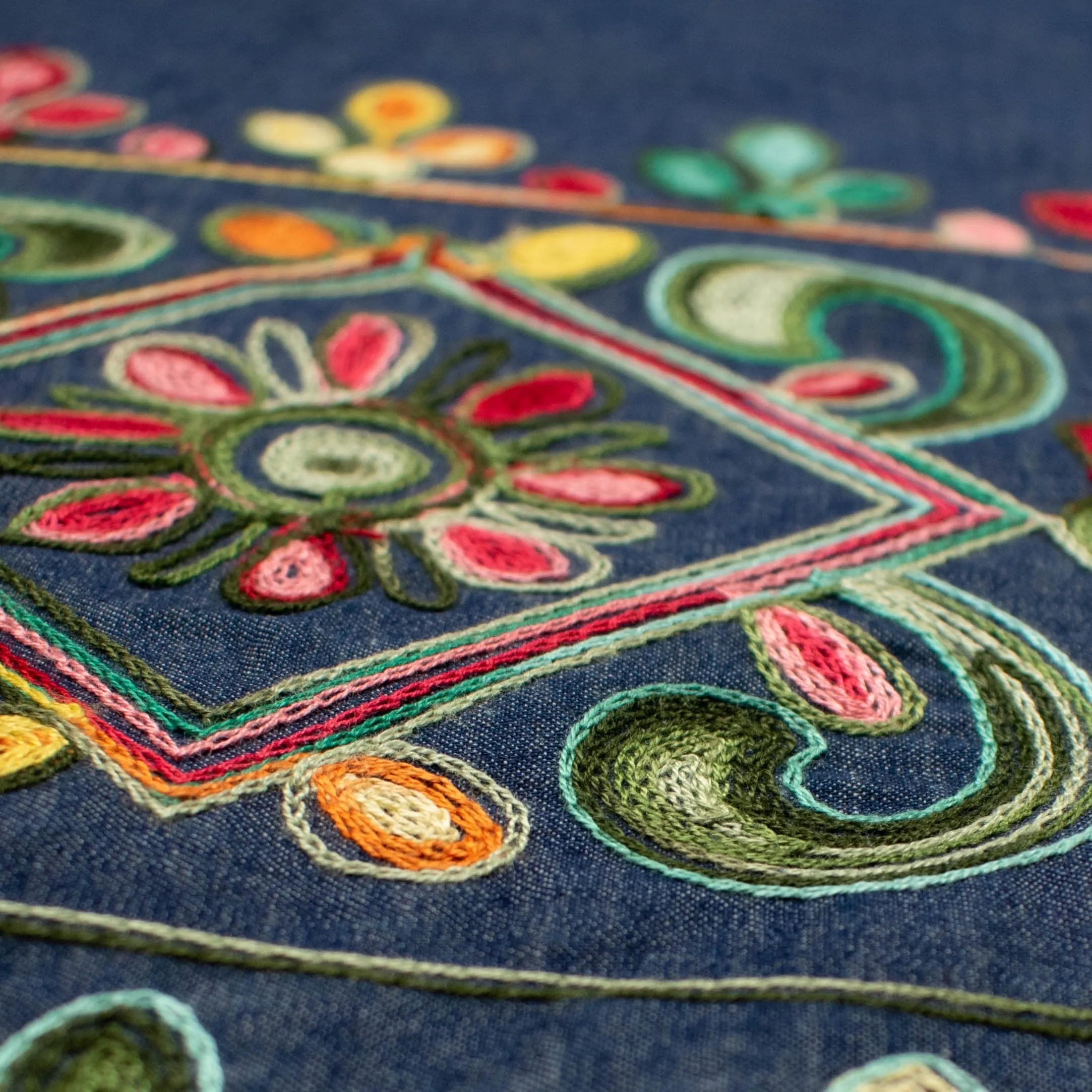 Embroidered Denim Design 375