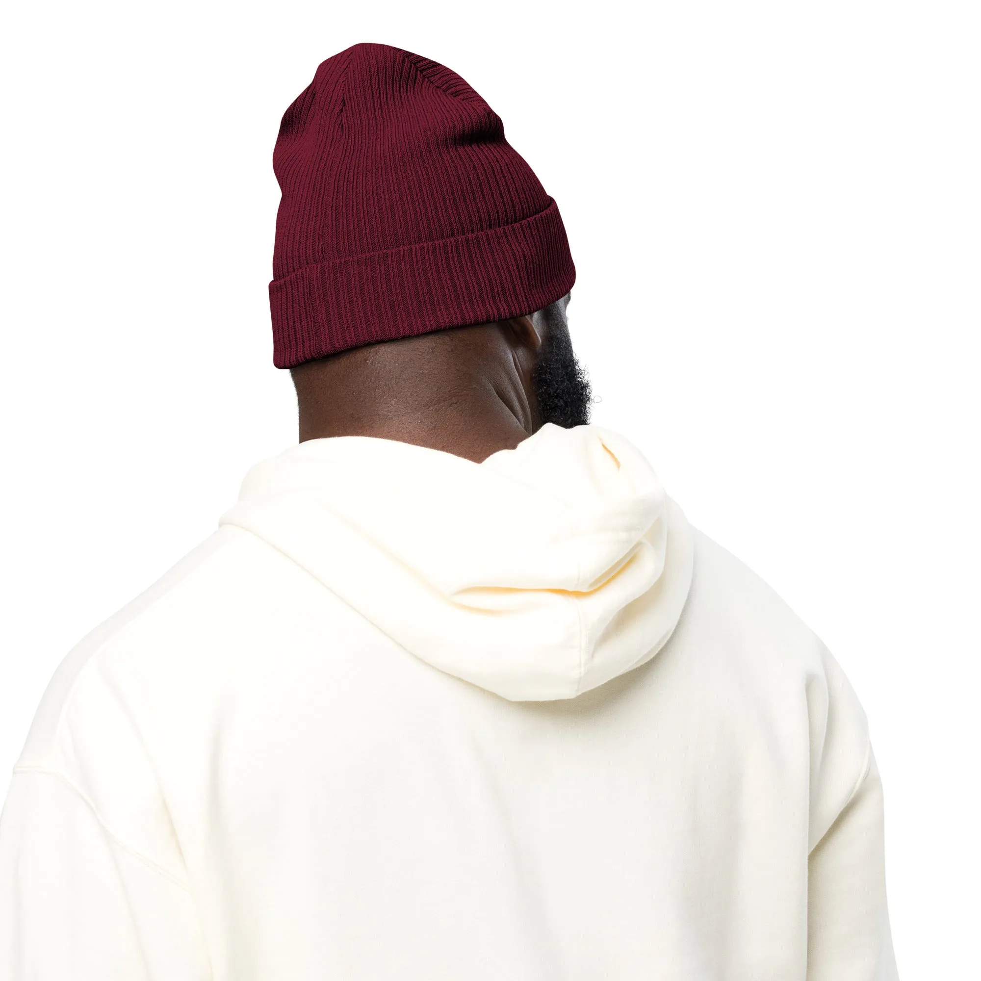 Embroidered Organic Ribbed Beanie - TWCC