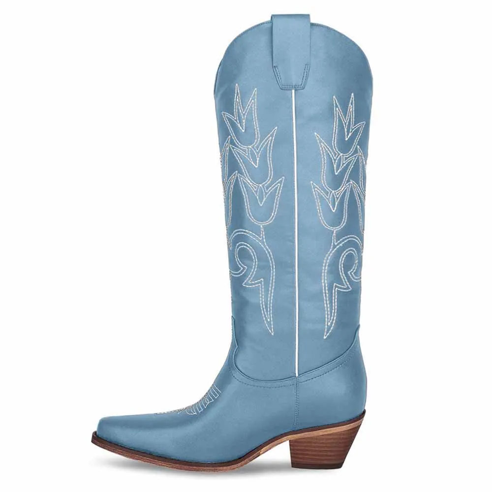 Embroidered Western Cowgirl Boots