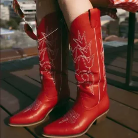 Embroidered Western Cowgirl Boots